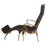 Bruno Matthson Chair and Ottoman