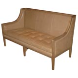 Leather Button Tufted Sofa
