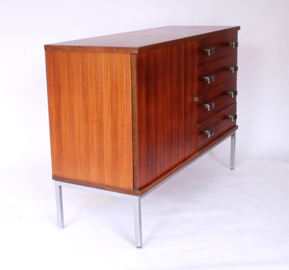 Mid-20th Century French Rosewood Cabinet: Jacqueline Lecoq and Antoine Philippon