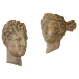 Resin Grecian Wall Mounted Heads   SALE