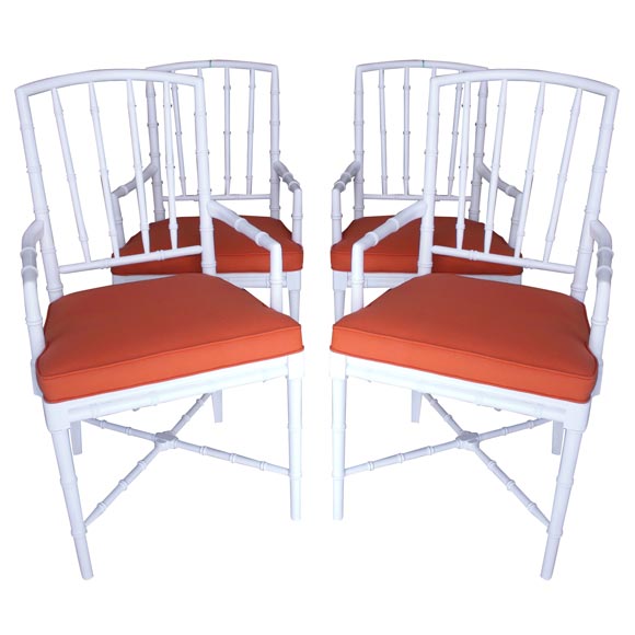 Faux Bamboo Dining Chairs at 1stDibs