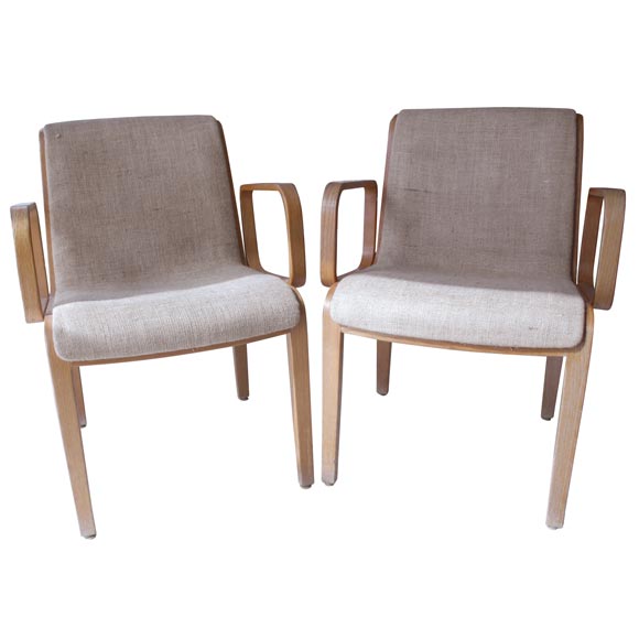 Pair of Vintage Knoll Bentwood Chairs