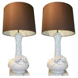 Pair of Italian Hand Carved Lamps