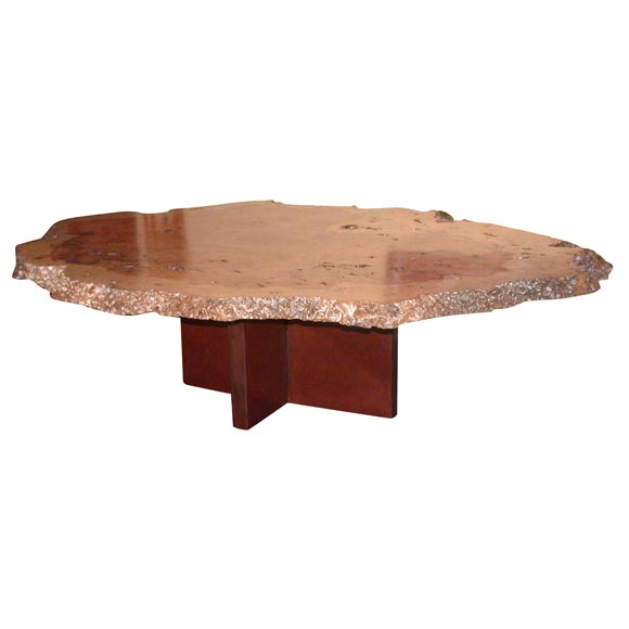 Amboyna Burl Wood Table For Sale