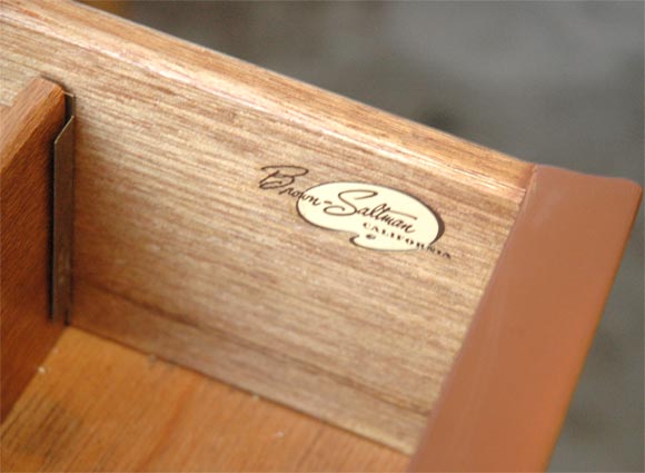 Wood Modernist Sideboard by Brown-Saltman For Sale