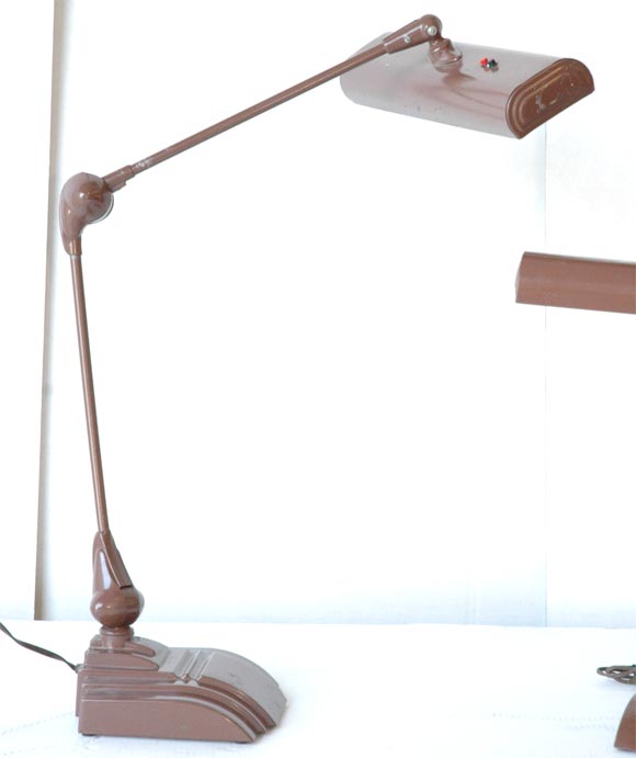 Mid-20th Century Pair of Art Deco Style Drafting Lamps For Sale