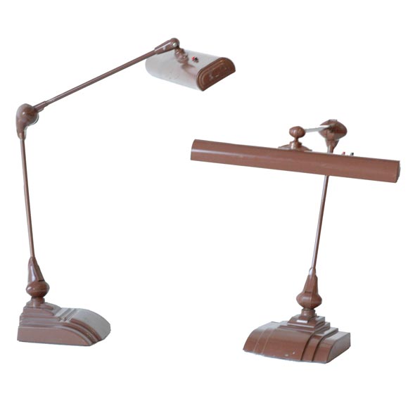Pair of Art Deco Style Drafting Lamps For Sale