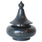 Lidded Wooden Urn