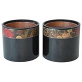 Pair of Japanese Lacquered Jardinieres