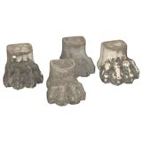 Lion's feet in marble
