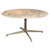 Iron and marble top table by Knoll
