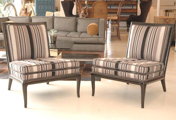 Pair Of Robsjohn Gibbings Slipper Chairs