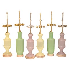 Vintage Pair Of Cedenese Murano Glass Lamps