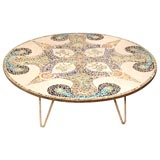 Newly Done Mosaic Top on Old Table Newly Done Mosaic Top on Old Table