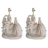 OVER THE TOP! BLANC DE CHINE DECORATIVE LAMPS