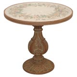 Cerused Oak Table with Silver Leaf