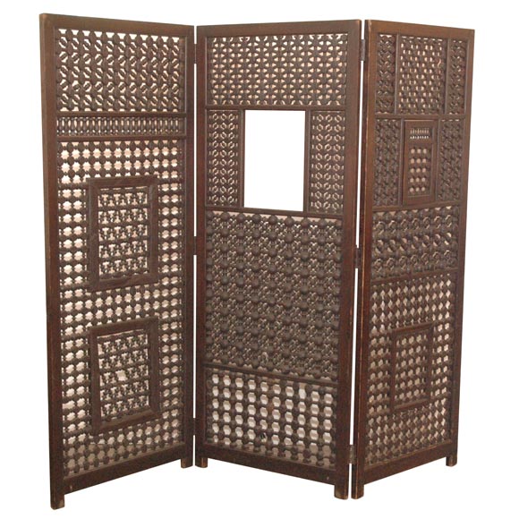 Carved Andalusian Floor Screen