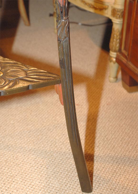Japanese Carved and Lacquered Tall Table/Urn Stand, circa 1900 In Good Condition In San Francisco, CA
