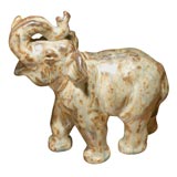 Vintage Ceramic Baby Elephant by Knud Kyhn