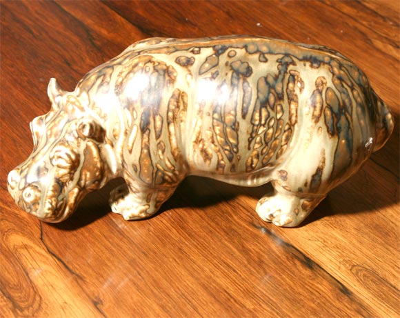 Ceramic Hippopotamus by Knud Kyhn 1
