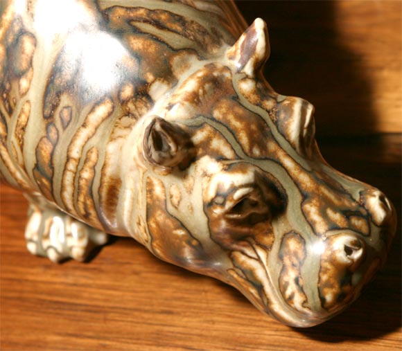 Ceramic Hippopotamus by Knud Kyhn 2