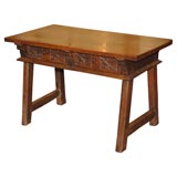 Spanish baroque walnut center table