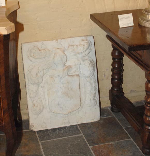 Carrara marble coat of arms of Tuscan family