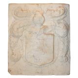 Antique Carrara marble coat of arms of Tuscan family