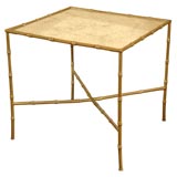 Bagues Faux Bamboo Brass Side Table
