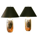 Pair Mercury Glass Lamps