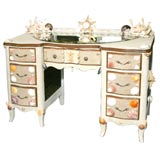 Retro Shell and Sand Encrusted Vanity Table