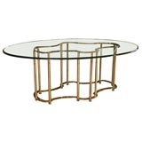 Brass and Glass Dining Table