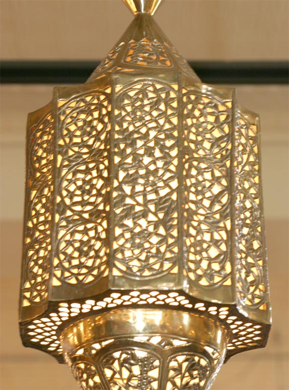 Pierced Brass Moorish Lantern 1