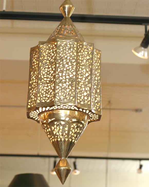 Pierced Brass Moorish Lantern 2