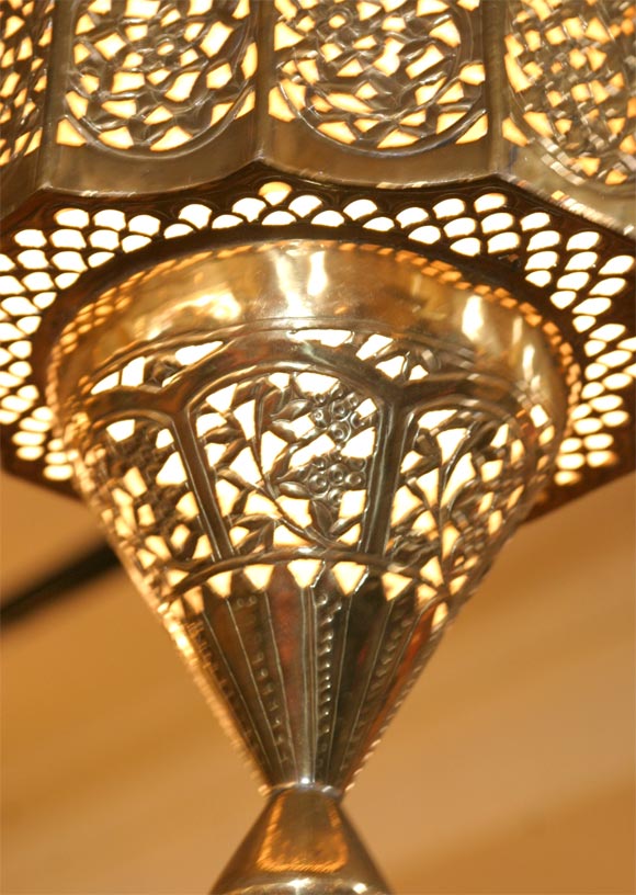 Pierced Brass Moorish Lantern 4