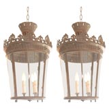 Pair of copper lanterns