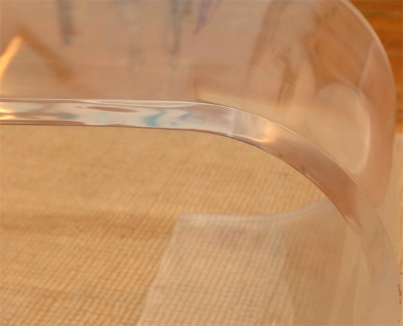 Mid-20th Century Lucite Scroll Coffee Table