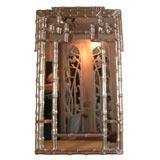 GLAMOROUS FAUX BAMBOO LEAFED MIRROR