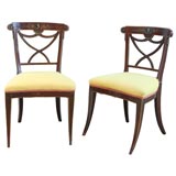 Antique Pair of Italian Painted Side Chairs