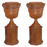 A Pair of Napoleon III Terracotta Urns