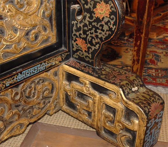 An 18th Century Qing Dynasty Lacquered Panel For Sale 1