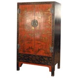 Antique Chinese Cabinet delicately hand painted  and lacquered c. 1820
s