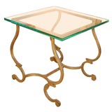Gilt Wrought Iron Side Table