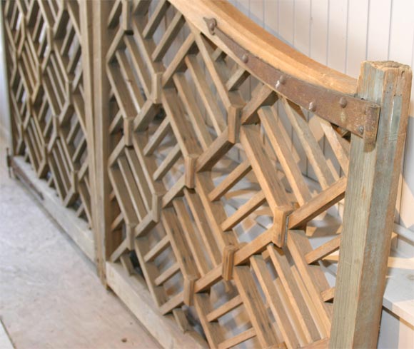 20th Century pair Chinese Chippendale style entrance gates