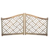 pair Chinese Chippendale style entrance gates