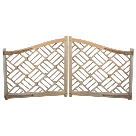 pair Chinese Chippendale style entrance gates