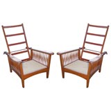 Pair of French Morris Style Chairs