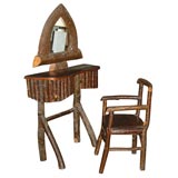 French Rustic Dressing Table and Chair