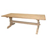Provincial White-Pickled Pine Trestle Dining Table