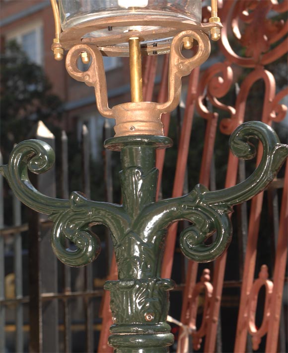Pair  Of  Copper  And  Painted  Iron  Lanterns In Excellent Condition For Sale In Glen Ellen, CA